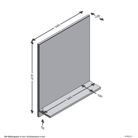 FMD Lustro ścienne z półką, 54,5x13,5x67,5 cm, dąb artisan FMD Lustro ścienne z półką, 54,5x13,5x67,5 cm, dąb artisan