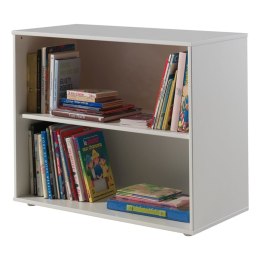 Vipack Półka na książki Pino, 2-poziomowa, drewniana, biała