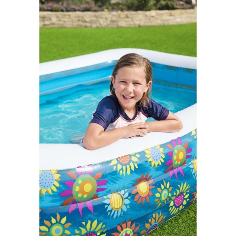 Bestway Nadmuchiwany basen dla dzieci, niebieski, 229x152x56 cm Bestway Nadmuchiwany basen dla dzieci, niebieski, 229x152x56 cm