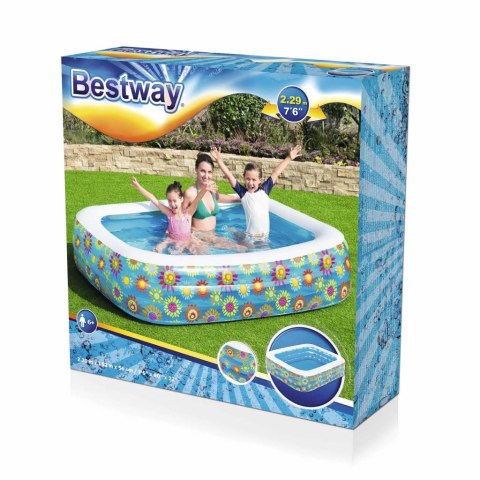 Bestway Nadmuchiwany basen dla dzieci, niebieski, 229x152x56 cm Bestway Nadmuchiwany basen dla dzieci, niebieski, 229x152x56 cm