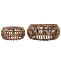 Stoliki kawowe, 2 szt., naturalny rattan