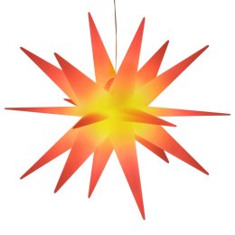 Gwiazda morawska z LED, składana, czerwona, 100 cm
