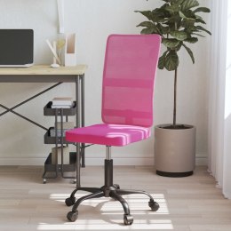 Krzesło biurowe, różowe, z siatką