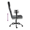 Krzesło biurowe, szaro-czarne, siatka i sztuczna skóra