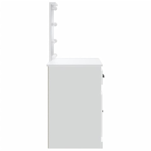 Toaletka z lampkami LED, biała, 90x42x132,5 cm Toaletka z lampkami LED, biała, 90x42x132,5 cm