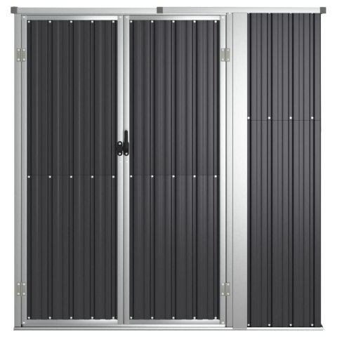 Szopa ogrodowa, antracytowa, 161x89x161 cm, stal galwanizowana