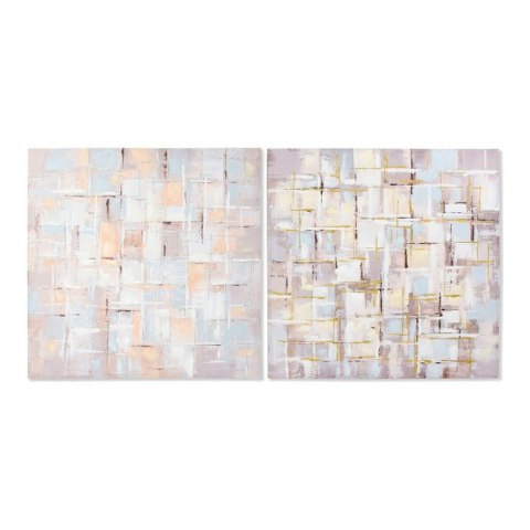 Obraz DKD Home Decor Squares Abstrakcyjny 100 x 3 x 100 cm Nowoczesny (2 Sztuk)