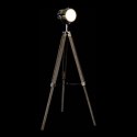 Lampa Stojąca DKD Home Decor Metal Drewno Srebro Jasnobrązowy Tripod (66 x 66 x 142 cm)