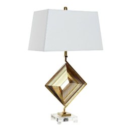 Lampa stołowa DKD Home Decor Biały Poliester Metal Szkło 220 V Złoty 60 W (43 x 25 x 75 cm)