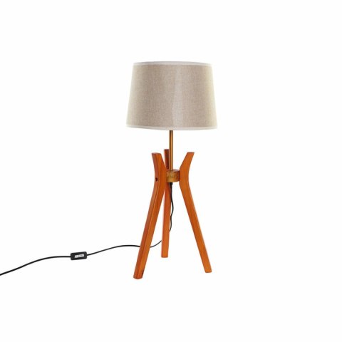 Lampa stołowa DKD Home Decor Brązowy Beżowy Poliester Drewno 220 V 50 W