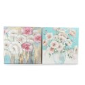 Obraz DKD Home Decor 99,5 x 3,5 x 99,5 cm Wazon Shabby Chic (2 Sztuk)