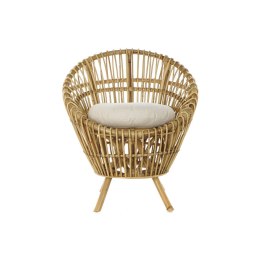 Fotel DKD Home Decor 8424001750092 Naturalny Bawełna Biały Rattan (74 x 67 x 85 cm)