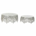 Stolik DKD Home Decor Aluminium (2 pcs) (52 x 52 x 25 cm) (63.5 x 63.5 x 30.5 cm)