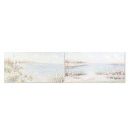 Obraz DKD Home Decor 140 x 3,7 x 70 cm Plaża Śródziemnomorski (2 Sztuk)