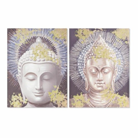 Obraz DKD Home Decor Budda 60 x 3 x 80 cm Orientalny (2 Sztuk)