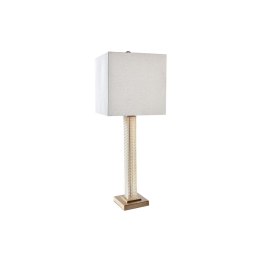 Lampa stołowa DKD Home Decor Beżowy Złoty Metal Szkło 50 W 220 V 28 x 28 x 76 cm