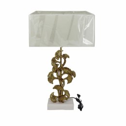 Lampa stołowa DKD Home Decor Złoty Poliester Biały Żywica (38 x 20 x 59,5 cm)