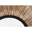 Lustro ścienne DKD Home Decor Lustro Naturalny Czarny Metal Rattan (63 x 1,5 x 92 cm)