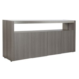 Kredens DKD Home Decor Szkło Szary Aluminium Dub szkło hartowane (165 x 39 x 76 cm)