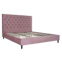 Łóżko DKD Home Decor Drewno Metal Różowy 180 x 200 cm 187 x 210 x 137 cm