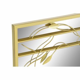 Lustro ścienne DKD Home Decor Lustro Złoty Metal Liść roślin (60 x 2 x 90 cm)