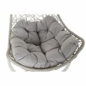 Fotel wiszący ogrodowy DKD Home Decor 82 x 75 x 125 cm Metal rattan syntetyczny Jasnoszary (82 x 75 x 125 cm)