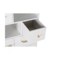 Komoda DKD Home Decor Naturalny Metal Biały Krem Melamina (76 x 34 x 94 cm)