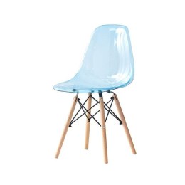 Krzesło do Jadalni DKD Home Decor Naturalny Niebieski PVC Brzoza (50 x 46 x 83,5 cm)