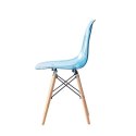 Krzesło do Jadalni DKD Home Decor Naturalny Niebieski PVC Brzoza (50 x 46 x 83,5 cm)