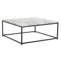 Stolik DKD Home Decor Biały Czarny Metal Drewno MDF 80 x 80 x 34 cm