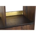 Regał DKD Home Decor Czarny Złoty Metal Ceimnobrązowy Drewno mango 4 Półki (90 x 35 x 200 cm)