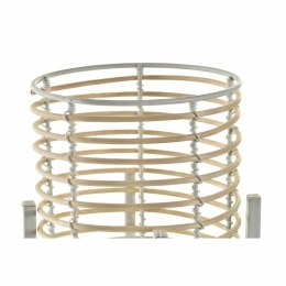 Zestaw garnków DKD Home Decor Biały Brązowy Naturalny Metal Rattan 21 x 21 x 77 cm (2 Sztuk)