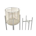 Zestaw garnków DKD Home Decor Biały Brązowy Naturalny Metal Rattan 21 x 21 x 77 cm (2 Sztuk)