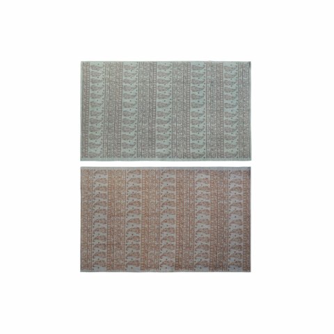 Dywan DKD Home Decor 120 x 180 x 0,4 cm Niebieski Poliester Kolor Zielony Arabia (2 Sztuk)