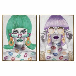 Obraz DKD Home Decor 60 x 3,5 x 80 cm Fashion Girls (2 Sztuk)