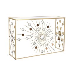 Konsola DKD Home Decor Szkło Czarny Złoty Metal 120 x 35 x 80 cm