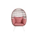 Fotel ogrodowy DKD Home Decor 99 x 71 x 147 cm Metal Terakota rattan syntetyczny Biały