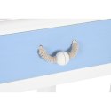 Konsola DKD Home Decor Biały Brązowy Błękitne niebo Granatowy Sznurek Drewno MDF 80 x 40 x 75 cm (1 Sztuk)