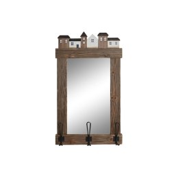 Lustro ścienne DKD Home Decor Wykończenie antyczne Szkło Metal Brązowy (40 x 9 x 68 cm)