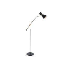 Lampa Stojąca DKD Home Decor 109 x 30 x 168 cm Czarny Złoty Metal 220 V 50 W