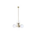 Lampa Sufitowa DKD Home Decor 64 x 64 x 64 cm Szkło Złoty Metal Biały 50 W