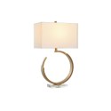 Lampa stołowa DKD Home Decor 40 x 23 x 68 cm Szkło Złoty Metal Przezroczysty Biały 40 W 240 V