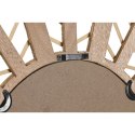 Lustro ścienne DKD Home Decor 69 x 2 x 60 cm Kwiat Szkło Naturalny Brązowy Rattan Tropikalny