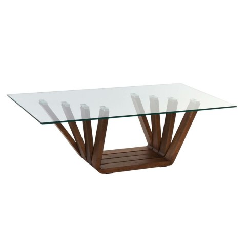 Stolik DKD Home Decor Szkło Orzech Aluminium 130 x 70 x 42 cm