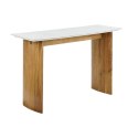 Console Home ESPRIT Biały Brązowy Marmur Drewno mango 120 x 38 x 77 cm