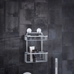Kleine Wolke Podwójna półka prysznicowa Rocco, prostokątna, aluminium