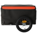 Przyczepka rowerowa, czarno-pomarańczowa, 30 kg, żelazo