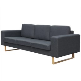 Sofa 3-os. ciemnoszara