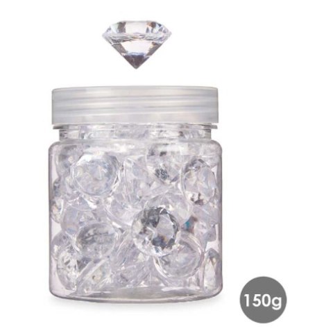 Kamienie dekoracyjne Gift Decor Przezroczysty 150 g Diament (16 Sztuk)