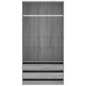 Szafka, szary dąb sonoma, 100x50x200cm, materiał drewnopochodny